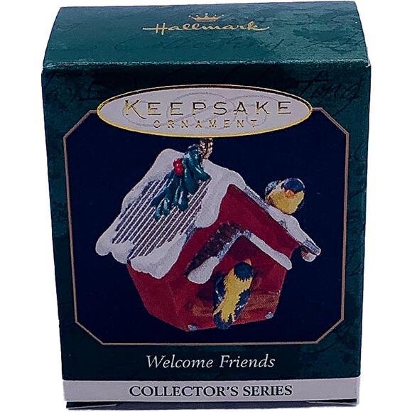 1999 Hallmark Keepsake Welcome Friends #3 Birds Nest Miniature Ornament in Box - Picture 1 of 7